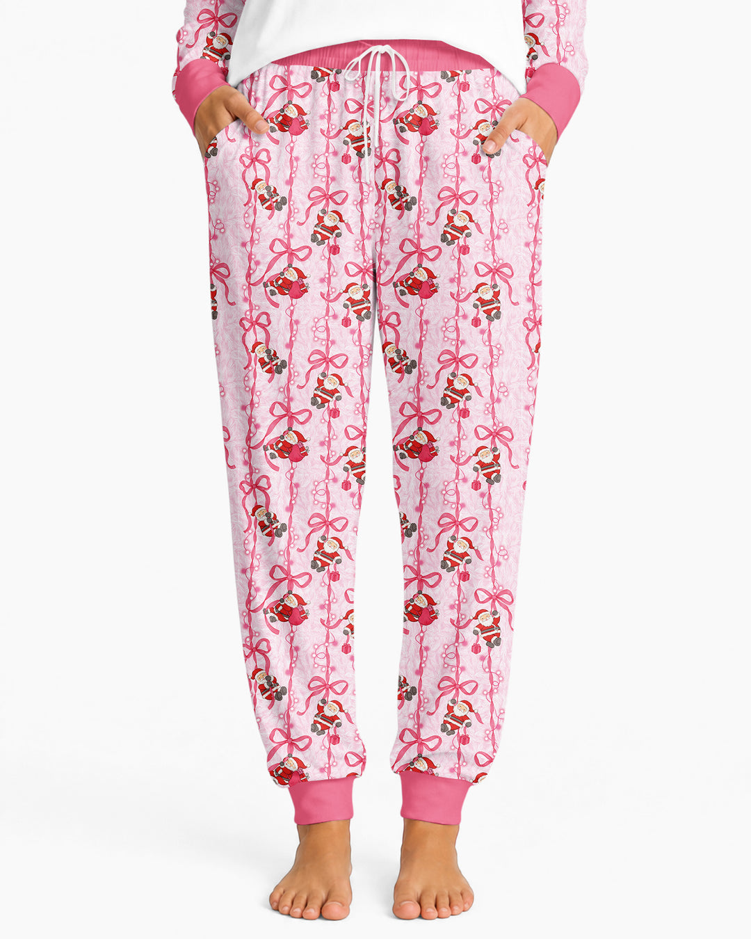 Sleigh All Day Santa Claus  Bamboo Women Pajama Set