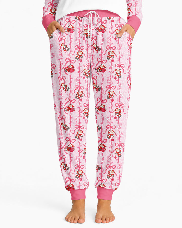 Sleigh All Day Santa Claus  Bamboo Women Pajama Set