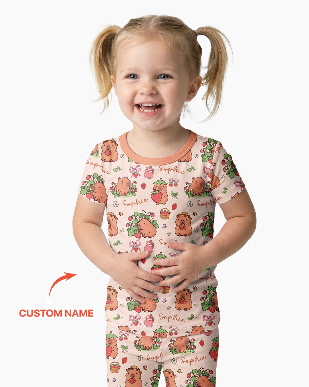 CUSTOM Template Bamboo Two Piece Short Sleeve Pyjamas Set