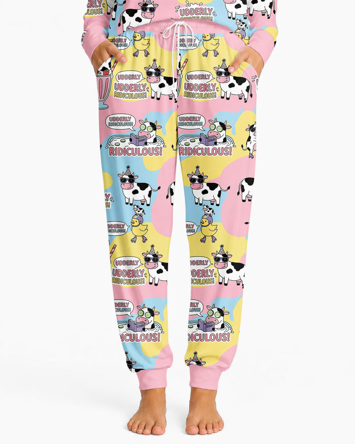 Too Ridiculous To Moo Bamboo Women Pajama Set
