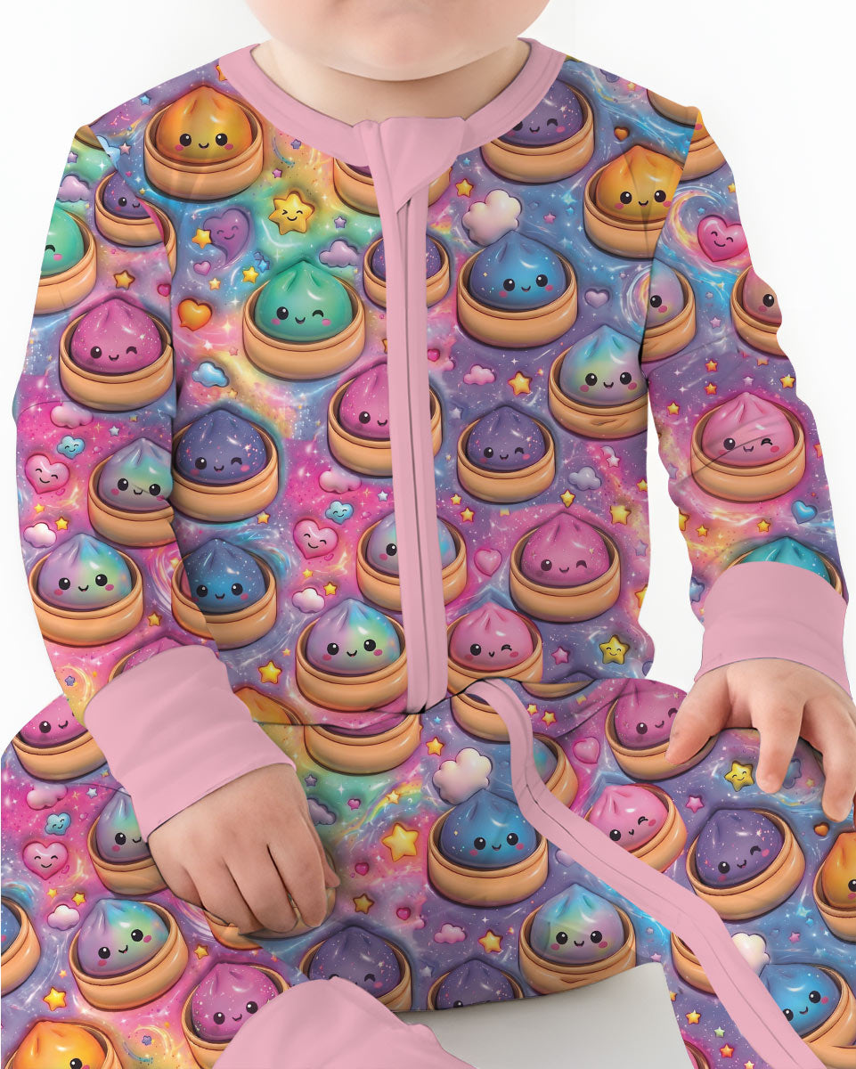 Kawaii Glitter Dumpling Bamboo Convertible Zippy