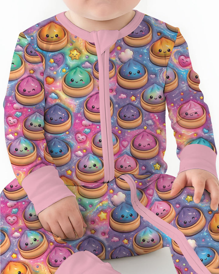 Kawaii Glitter Dumpling Bamboo Convertible Zippy