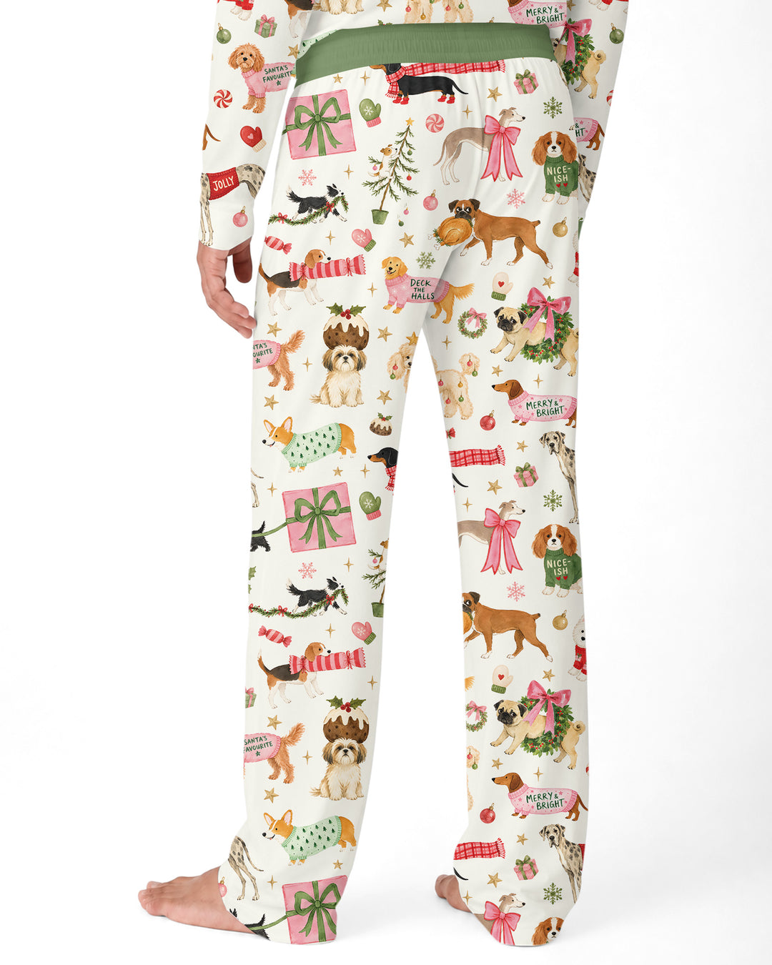 Festive Dog Merry Woofmas Bamboo Men's Pajama Set
