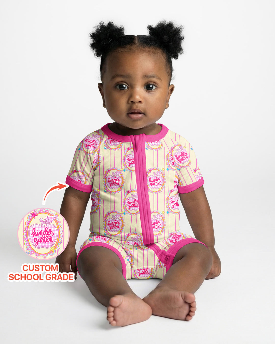 Custom Grade School Sweetie Bamboo Shorty Zippy