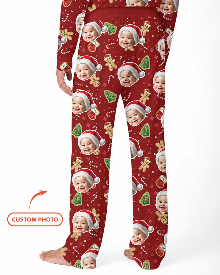 Custom Photo Funny Family Bamboo Men's Pajama Set