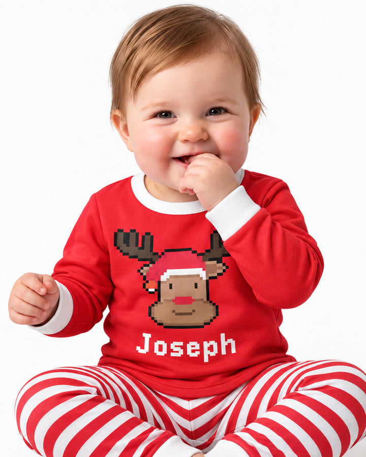 Merry Pixel Pals Bamboo Two Piece Long Sleeve Pajama Set