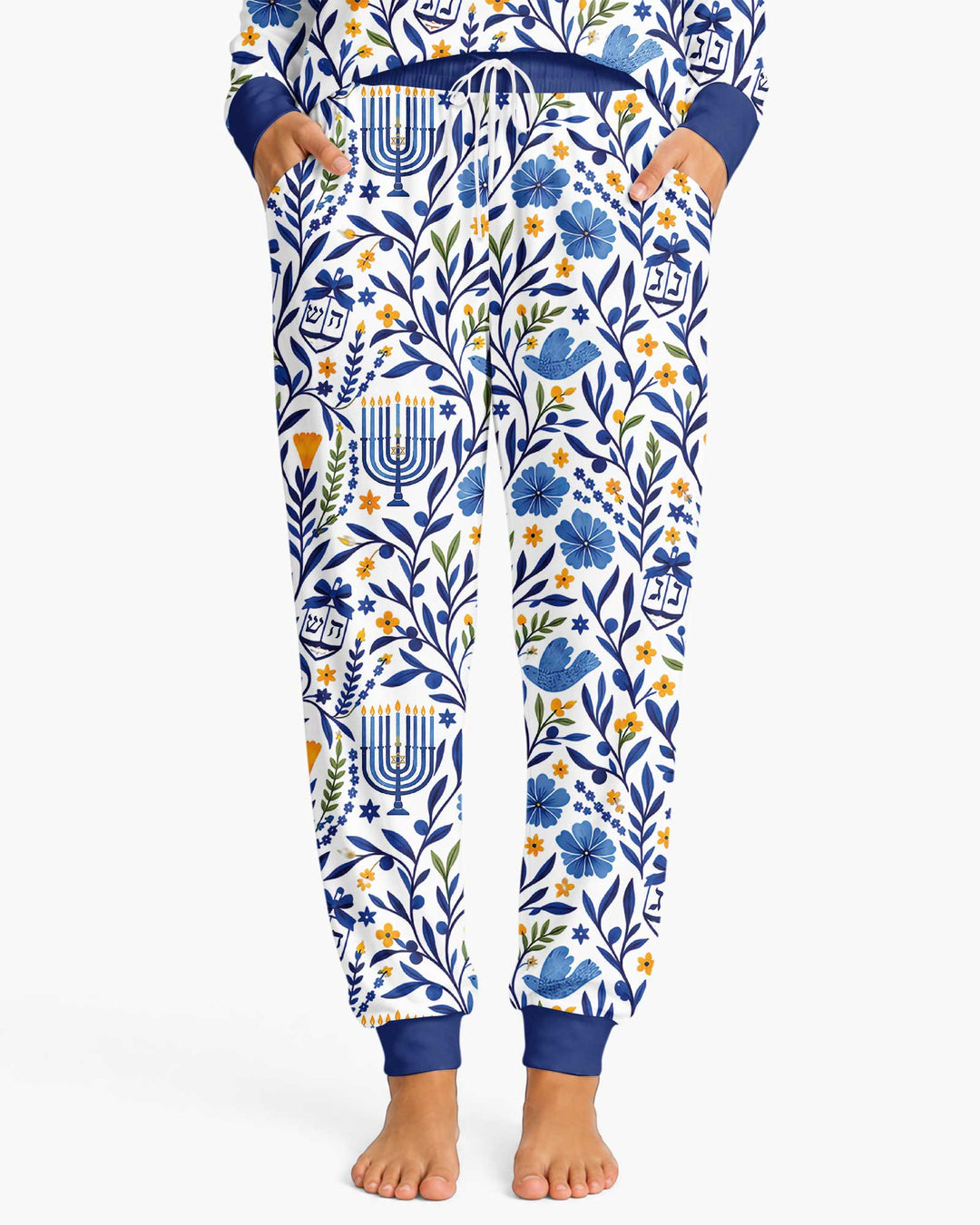 Hanukkah Toile Bamboo Women Pajama Set