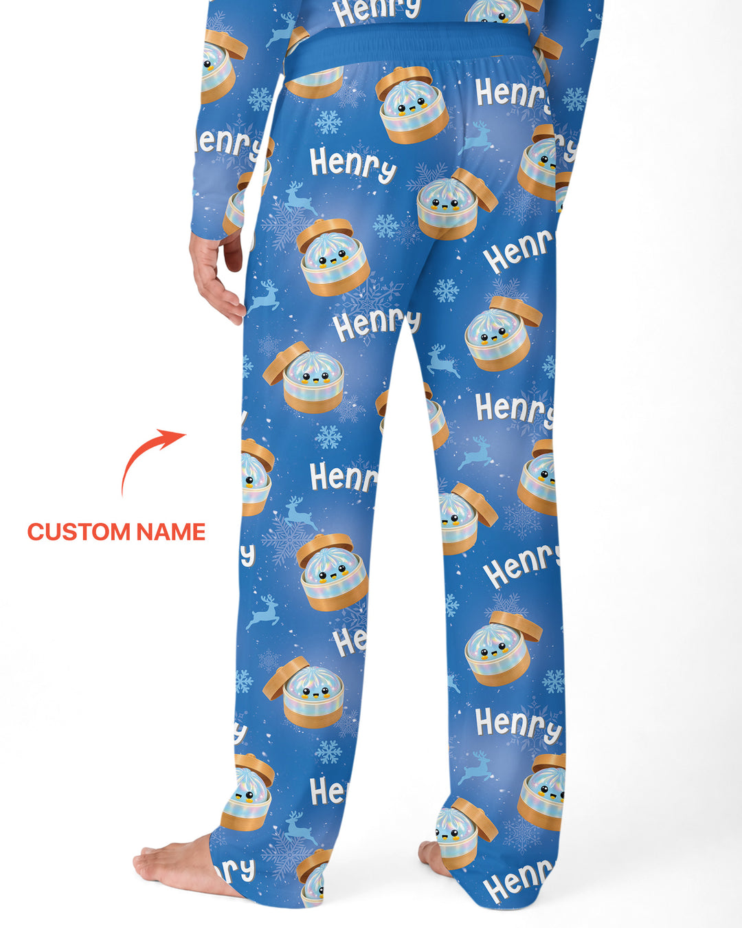 Christmas Cutie Dumpling Bamboo Men's Pajama Set
