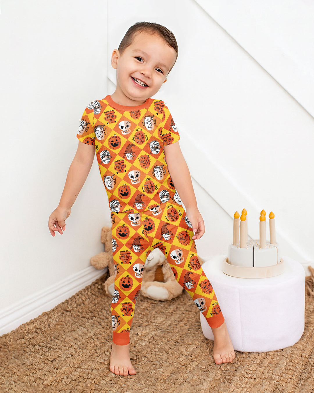 Monster Mix Bamboo Two Piece Short Sleeve Pajama Set