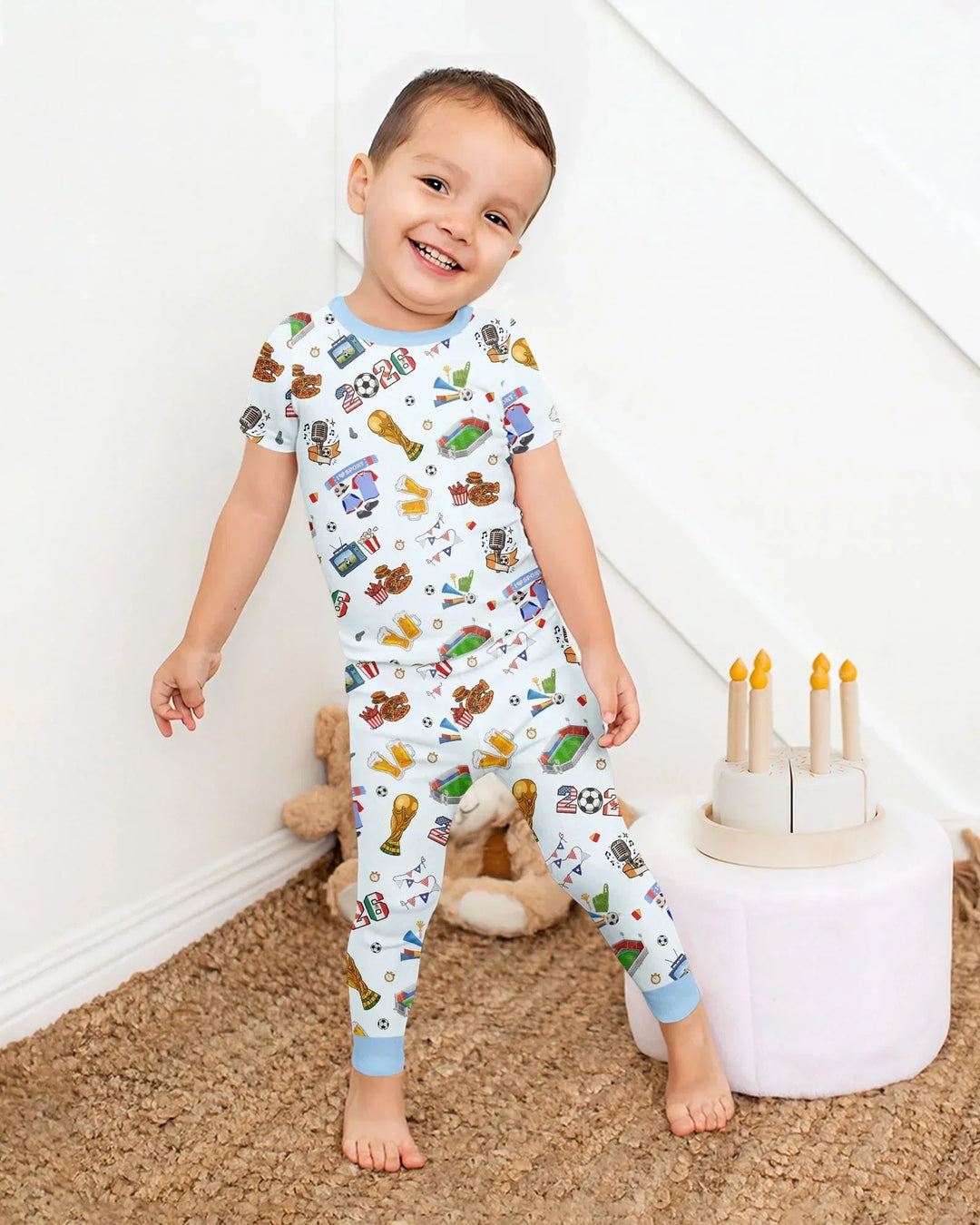 Dreaming of The Cup Bamboo Two Piece Short Sleeve Pajama Set