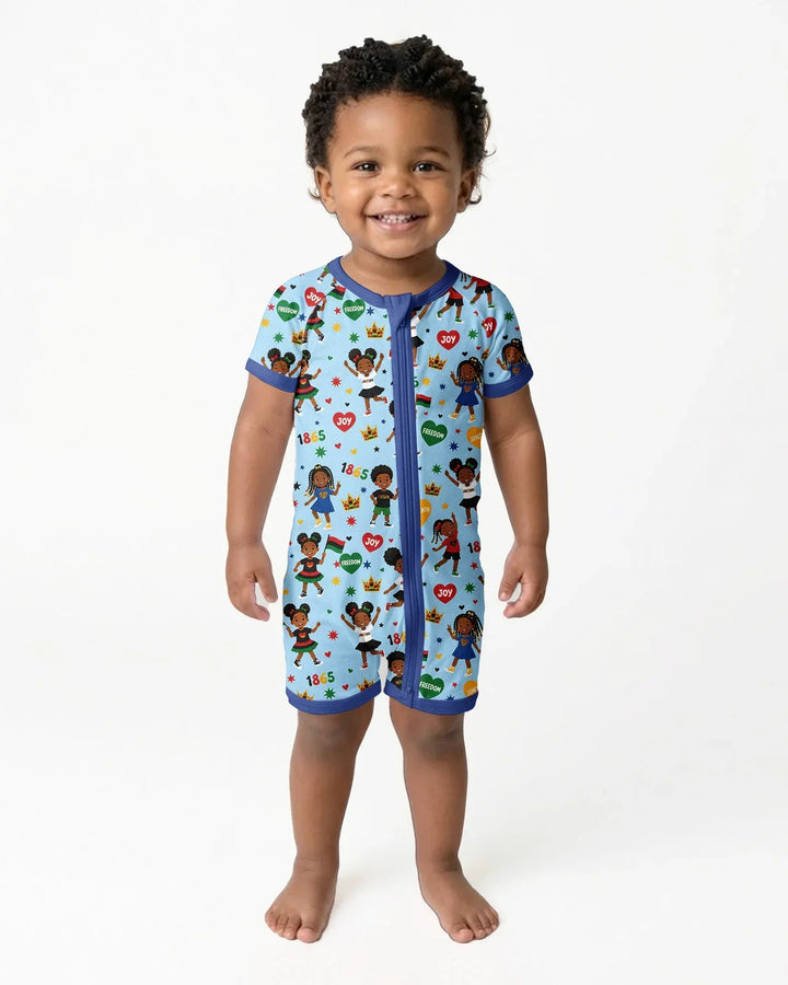 Celebrate Juneteenth Freedom Bamboo Shorty Zippy
