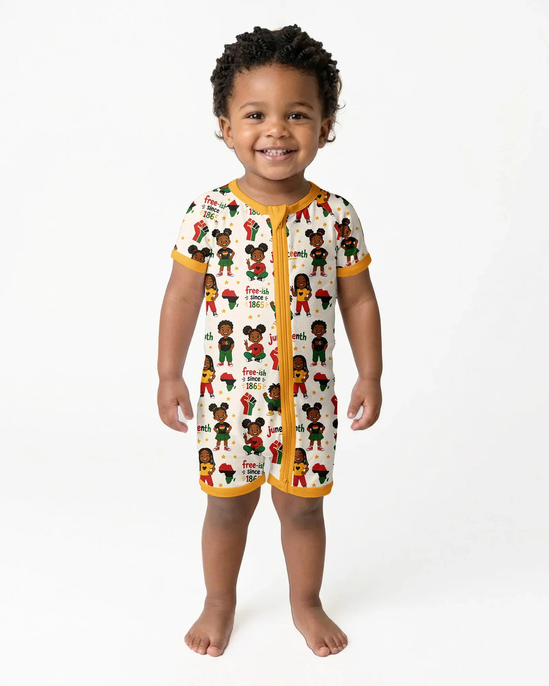 Juneteenth Free-ish Since 1865 Bamboo Shorty Zippy