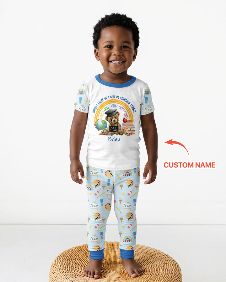 CUSTOM Template Bamboo Two Piece Short Sleeve Pyjamas Set
