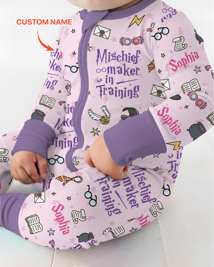 Custom Name Mischief Maker In Training Bamboo Convertible Zippy
