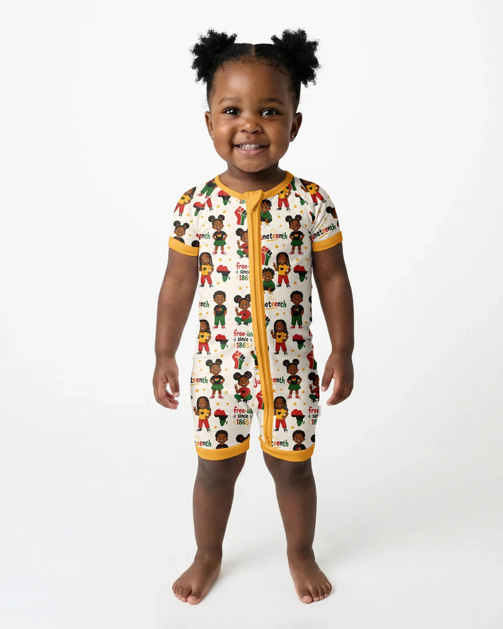 Juneteenth Free-ish Since 1865 Bamboo Shorty Zippy