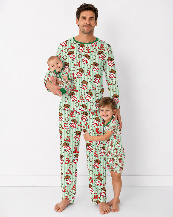 Western Christmas Tis the Season Bamboo Men's Pajama Set