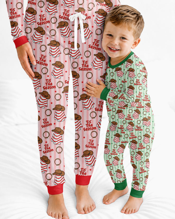 Western Christmas Tis the Season Bamboo Women Pajama Set