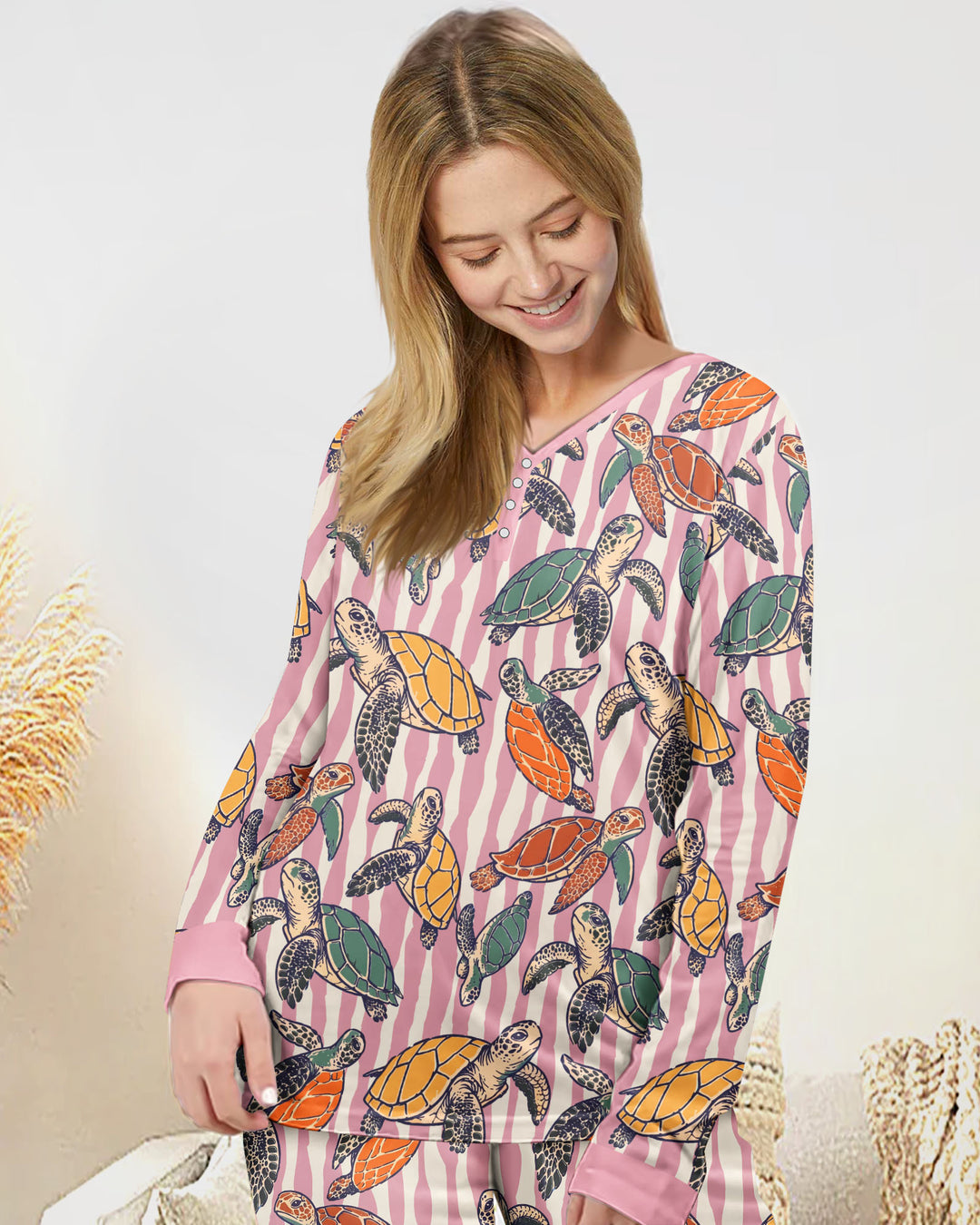Turtle Bay Family Matching Bamboo Women Pajama Set