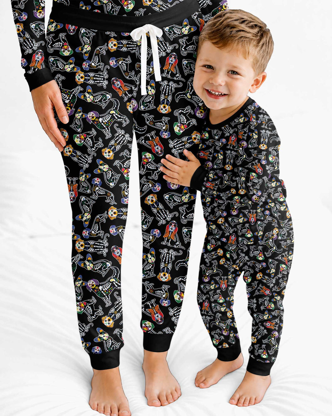 Dia De Los Muertos Doggie Bamboo Women Pajama Set
