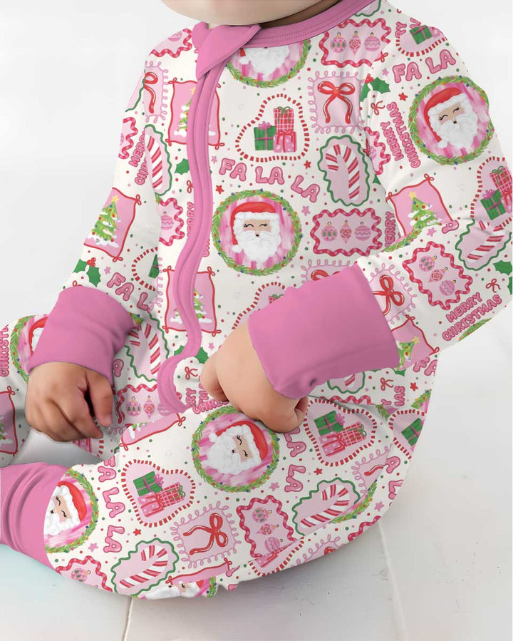 Fa La La Pink Christmas Bamboo Convertible Zippy