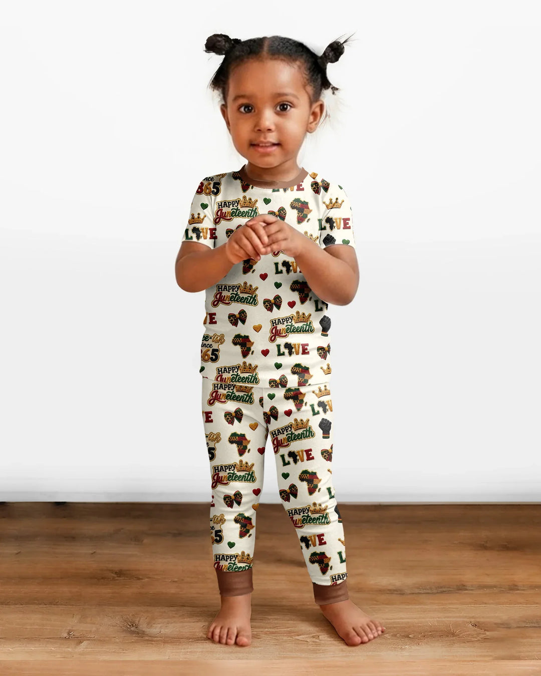 Juneteenth Free-ish Since 1865 Bamboo Two Piece Short Sleeve Pajama Set