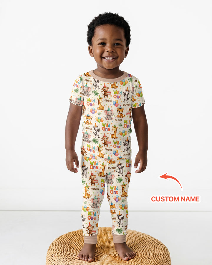 CUSTOM Template Bamboo Two Piece Short Sleeve Pyjamas Set