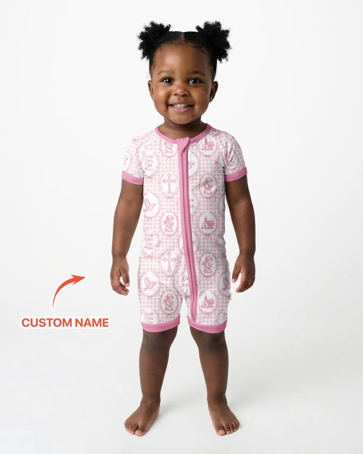 Custom Name Baptism Straight Outta Holy Water Bamboo Shorty Zippy