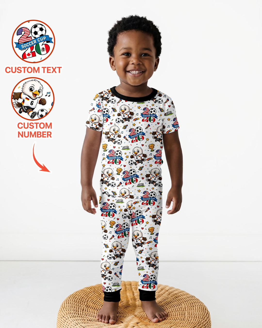 We Are The Champions Soccer Cup 2026 Bamboo Two Piece Short Sleeve Pajama Set