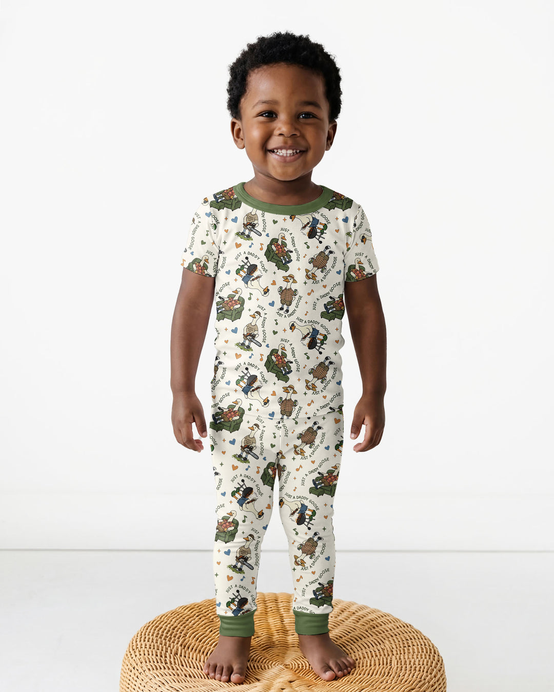 Just A Daddy Goose Family Matching Bamboo Two Piece Short Sleeve Pajama Set