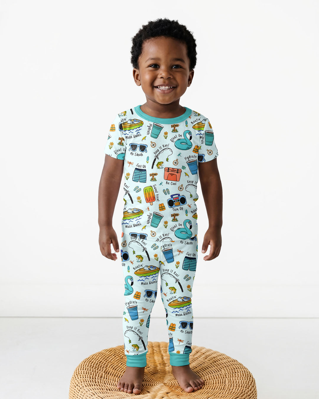 Lake Days Bamboo Two Piece Short Sleeve Pajama Set