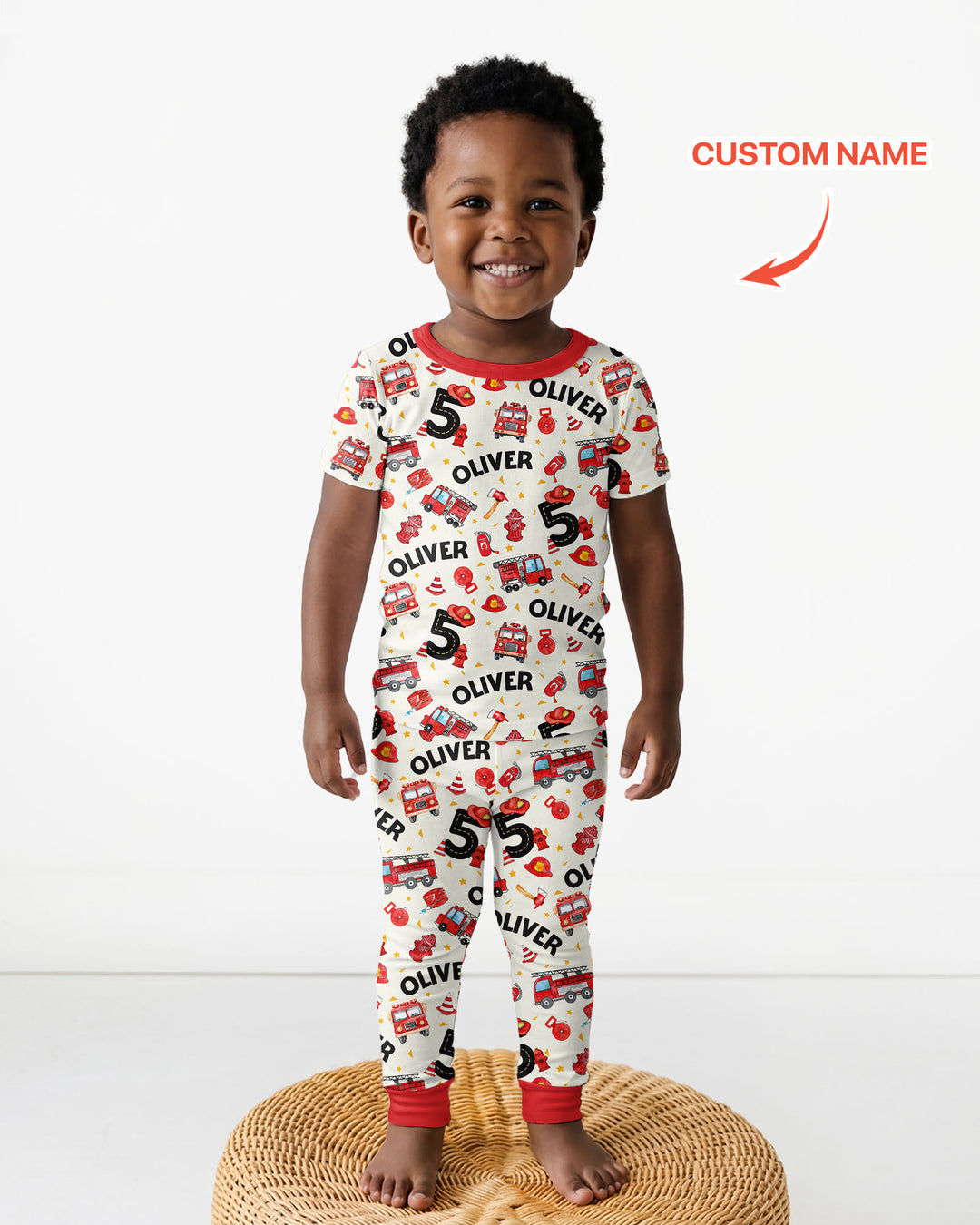 CUSTOM Template Bamboo Two Piece Short Sleeve Pyjamas Set
