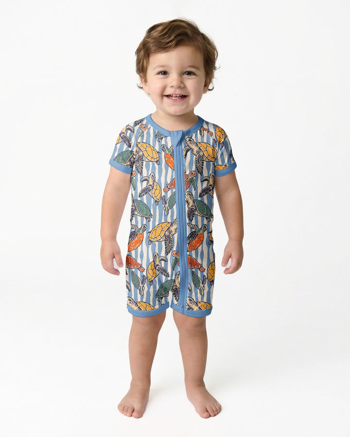 Turtle Bay Family Matching Bamboo Shorty Zippy