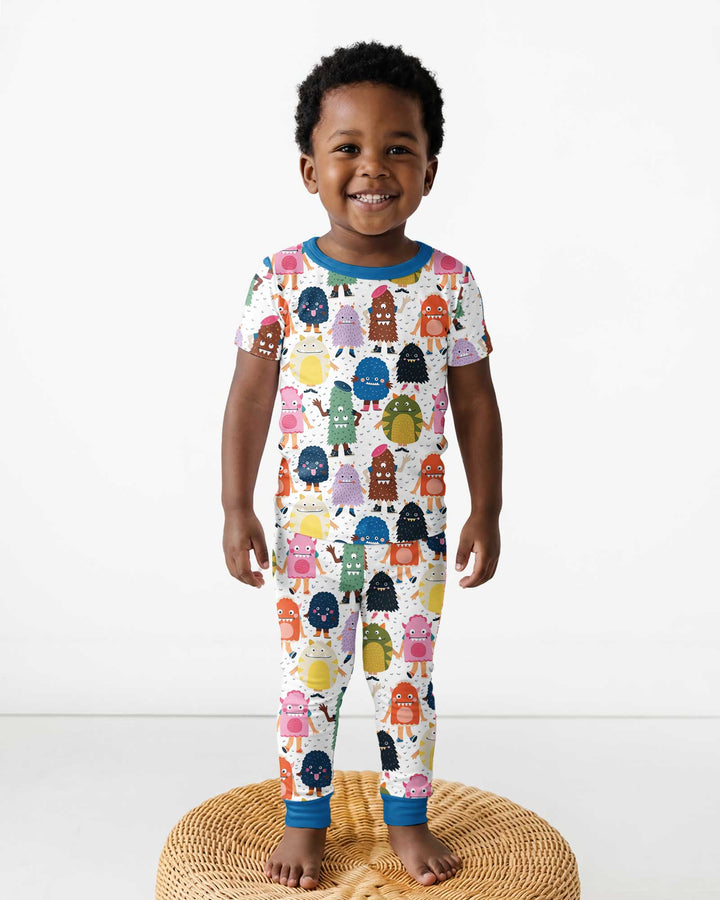 (Not So) Scary Monsters Bamboo Two Piece Short Sleeve Pajama Set