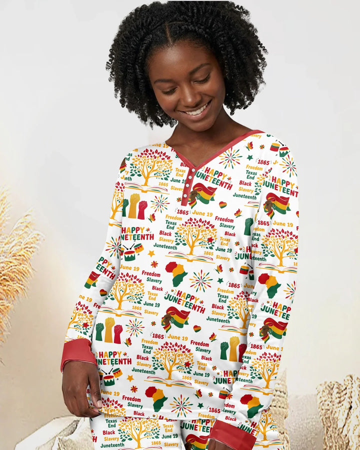 Happy Juneteenth Bamboo Women Pajama Set