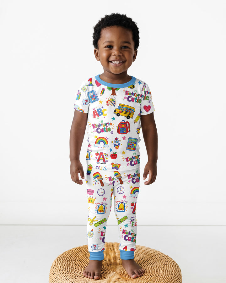 Kindergarten Cutie Bamboo Two Piece Short Sleeve Pajama Set