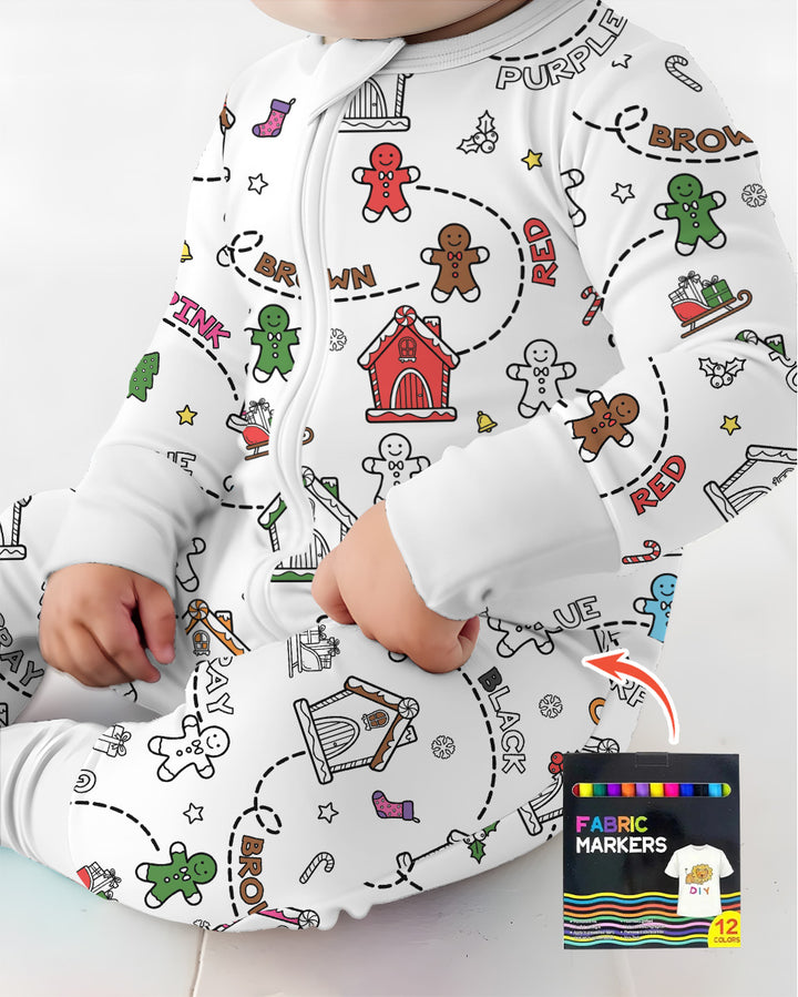 Colorable Matching Color Gingerbread Bamboo Convertible Zippy