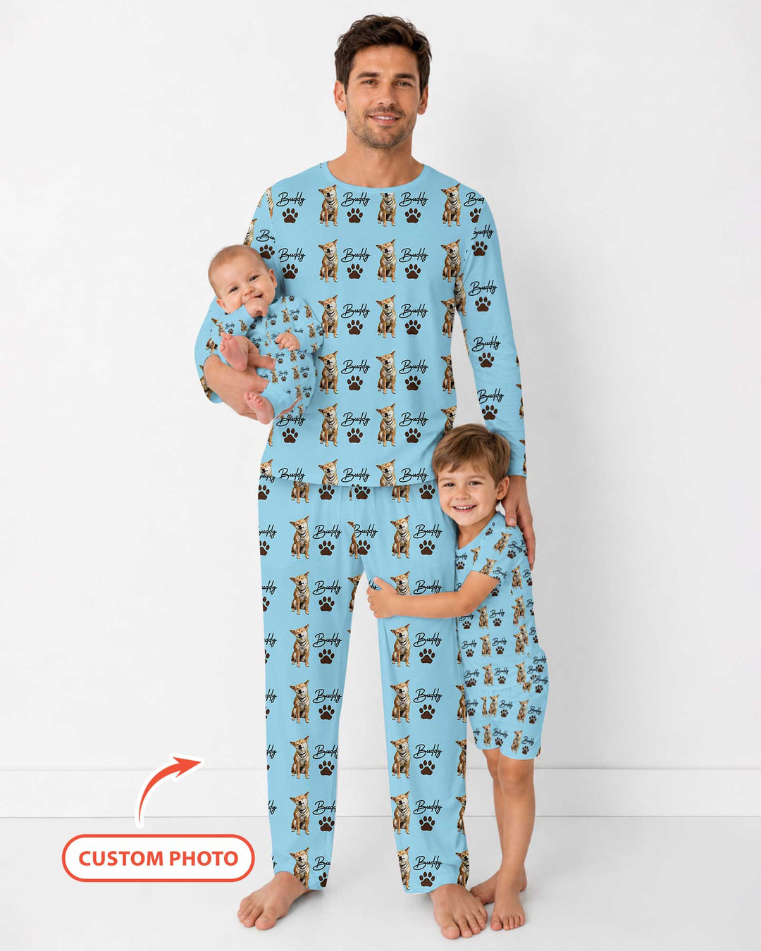 Personalized Pet Portrait Bamboo Men's Pajama Set