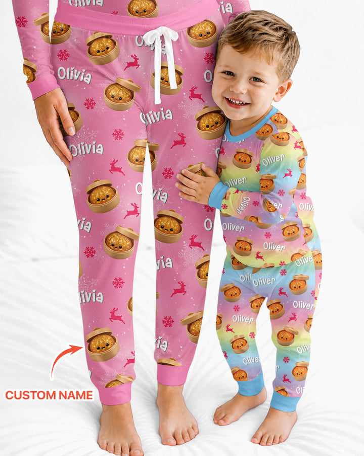 Christmas Cutie Dumpling Bamboo Women Pajama Set