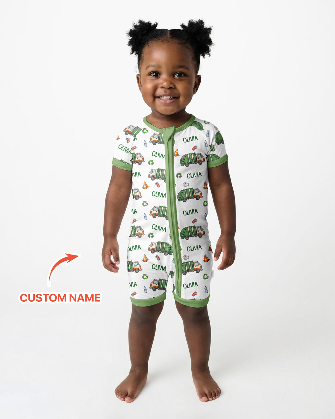 Custom Name Garbage Day Bamboo Shorty Zippy