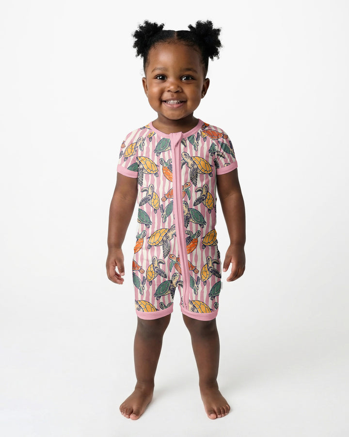 Turtle Bay Family Matching Bamboo Shorty Zippy