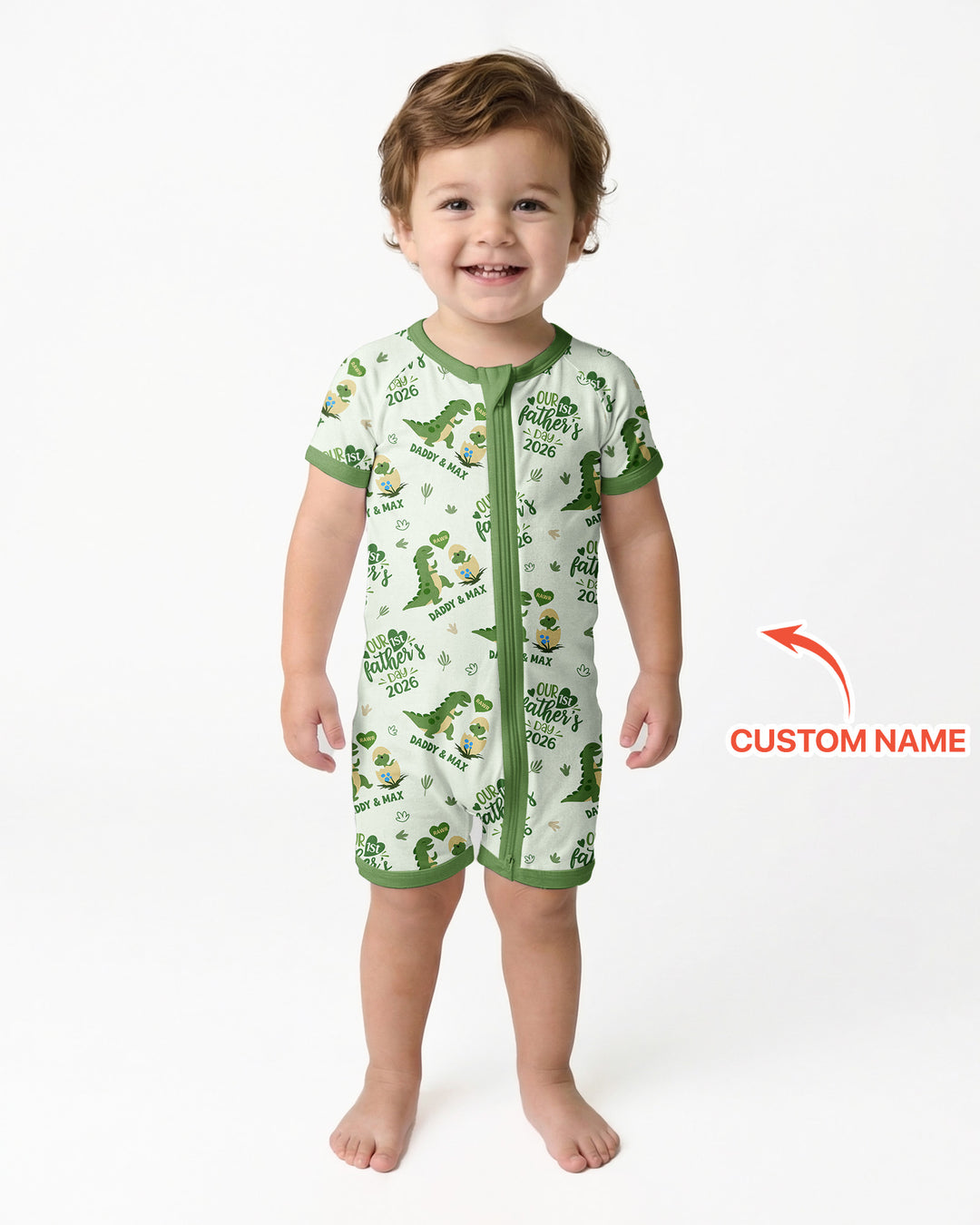 Custom Name Fathers Day 2026 Bamboo Shorty Zippy
