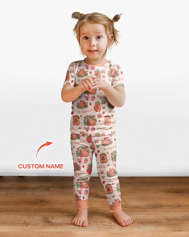 CUSTOM Template Bamboo Two Piece Short Sleeve Pyjamas Set
