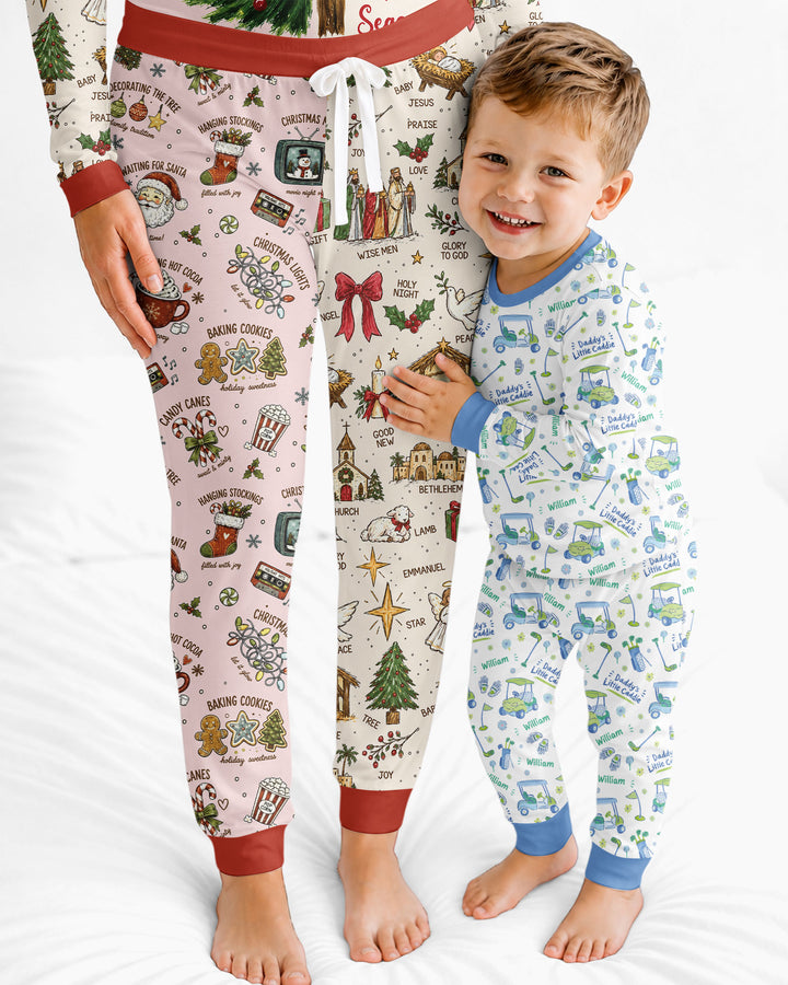 Jesus Is The Reason For The Season Family Matching Bamboo Women Pajama Set