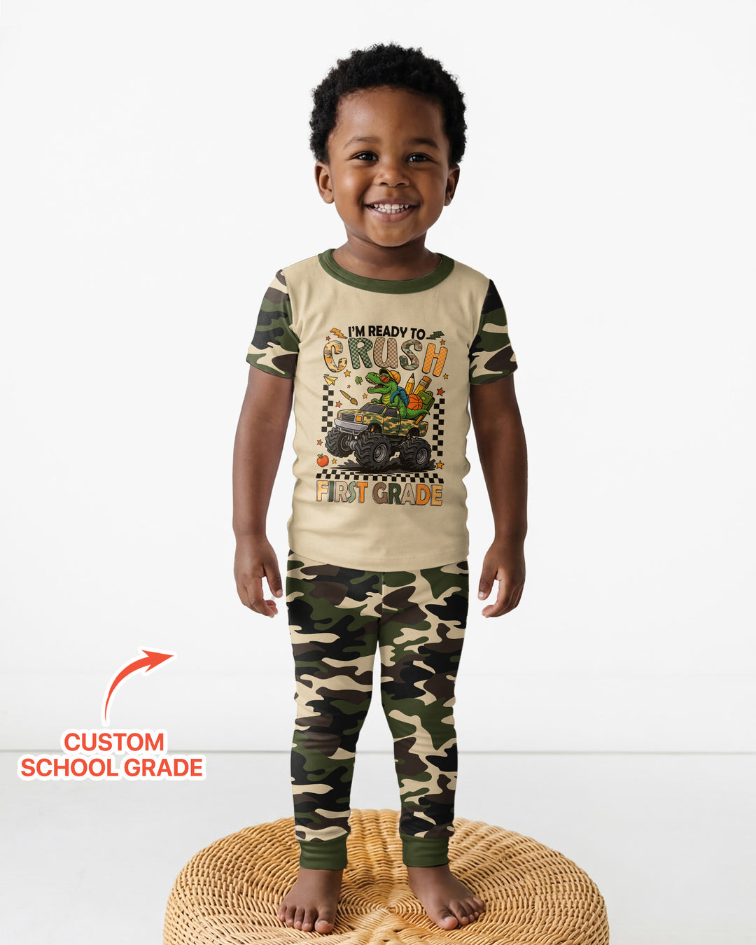 CUSTOM Template Bamboo Two Piece Short Sleeve Pyjamas Set