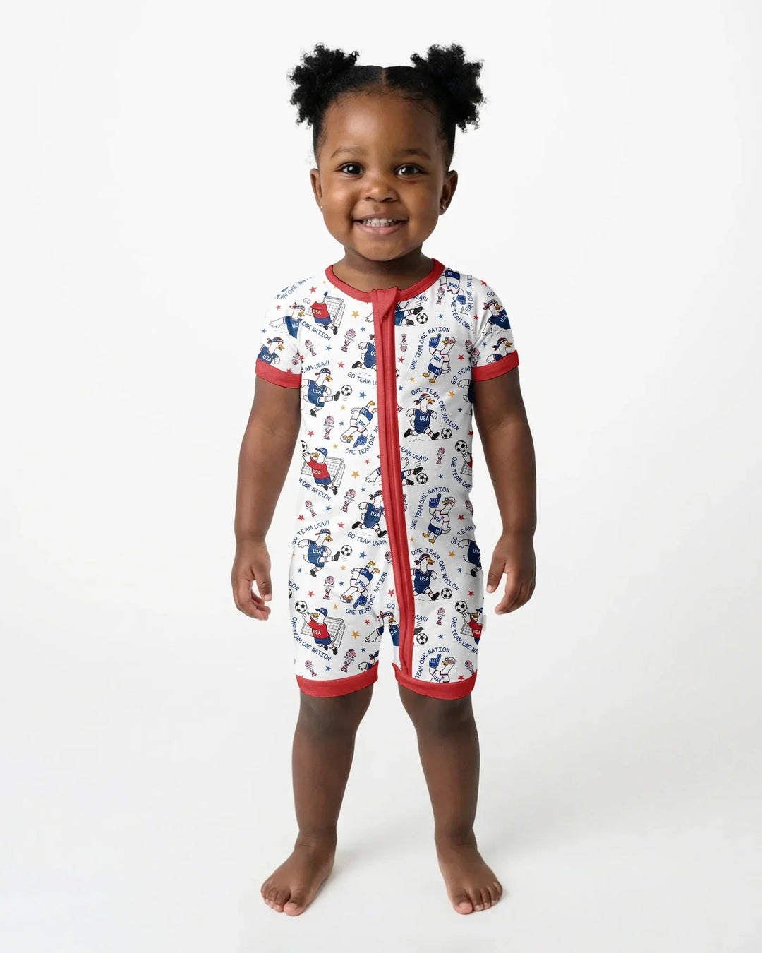 USA Soccer Goose Family Matching Bamboo Shorty Zippy