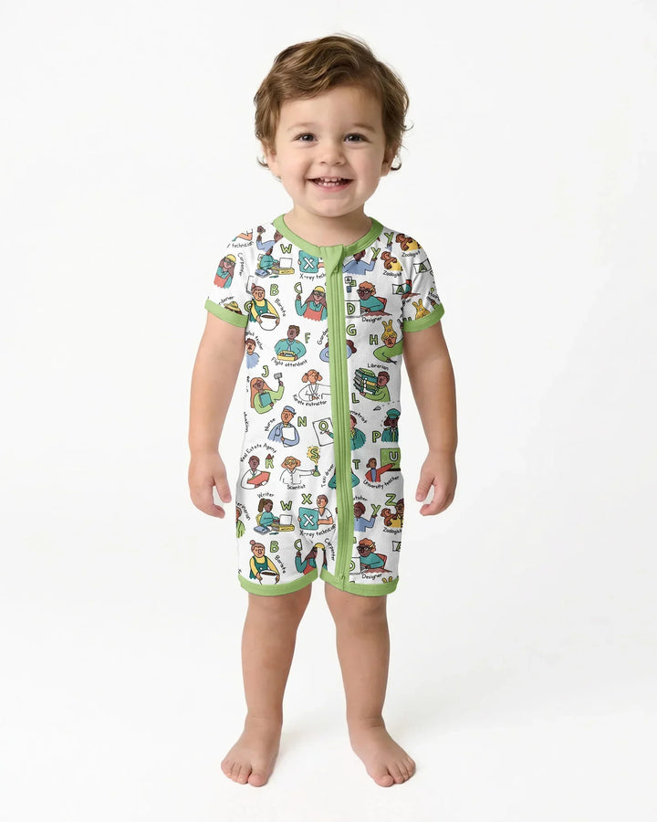 Jobs Alphabet Bamboo Shorty Zippy