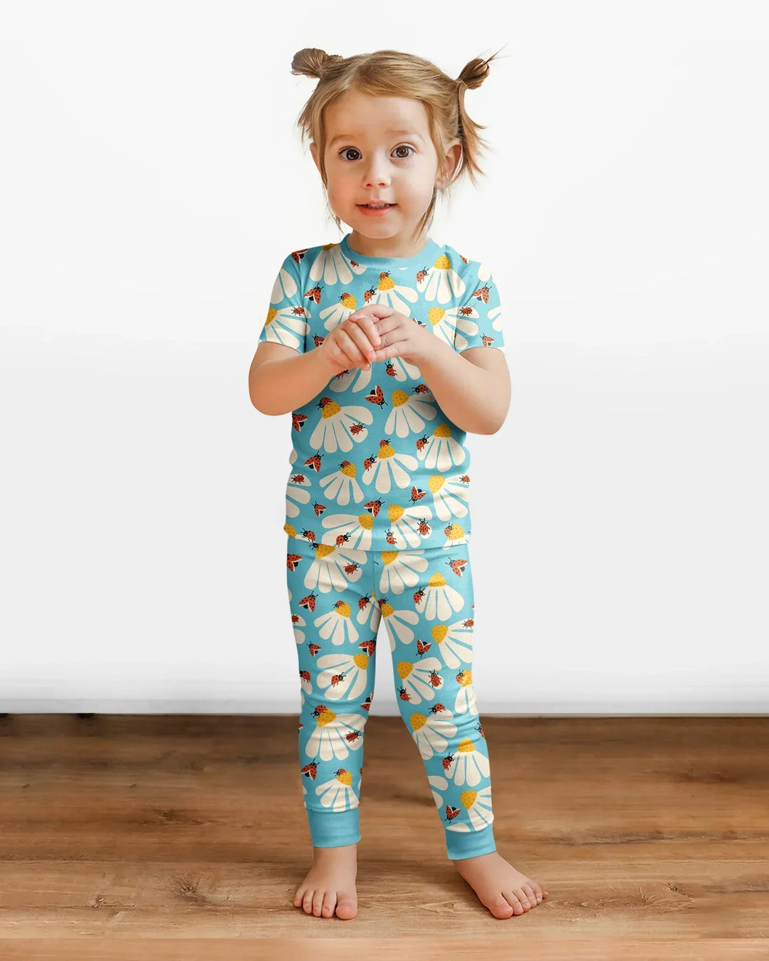 Lucky Little Bug Bamboo Two Piece Short Sleeve Pajama Set