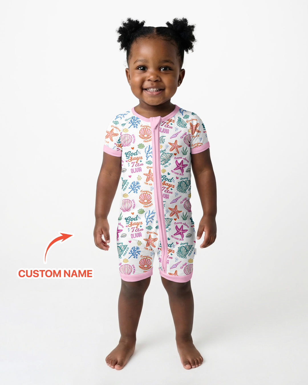 Coastal God Says I Am Custom Name Bamboo Shorty Zippy