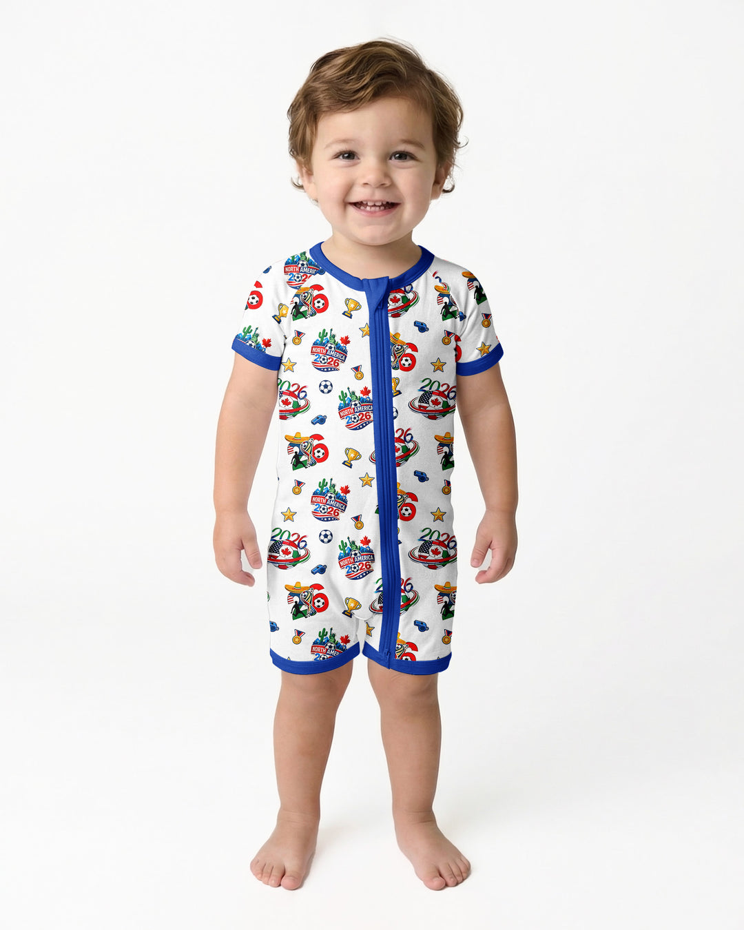 World Soccer North America 2026 Family Matching Bamboo Shorty Zippy