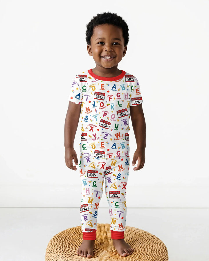 I'm A Child Of God ABCs Bamboo Two Piece Short Sleeve Pajama Set